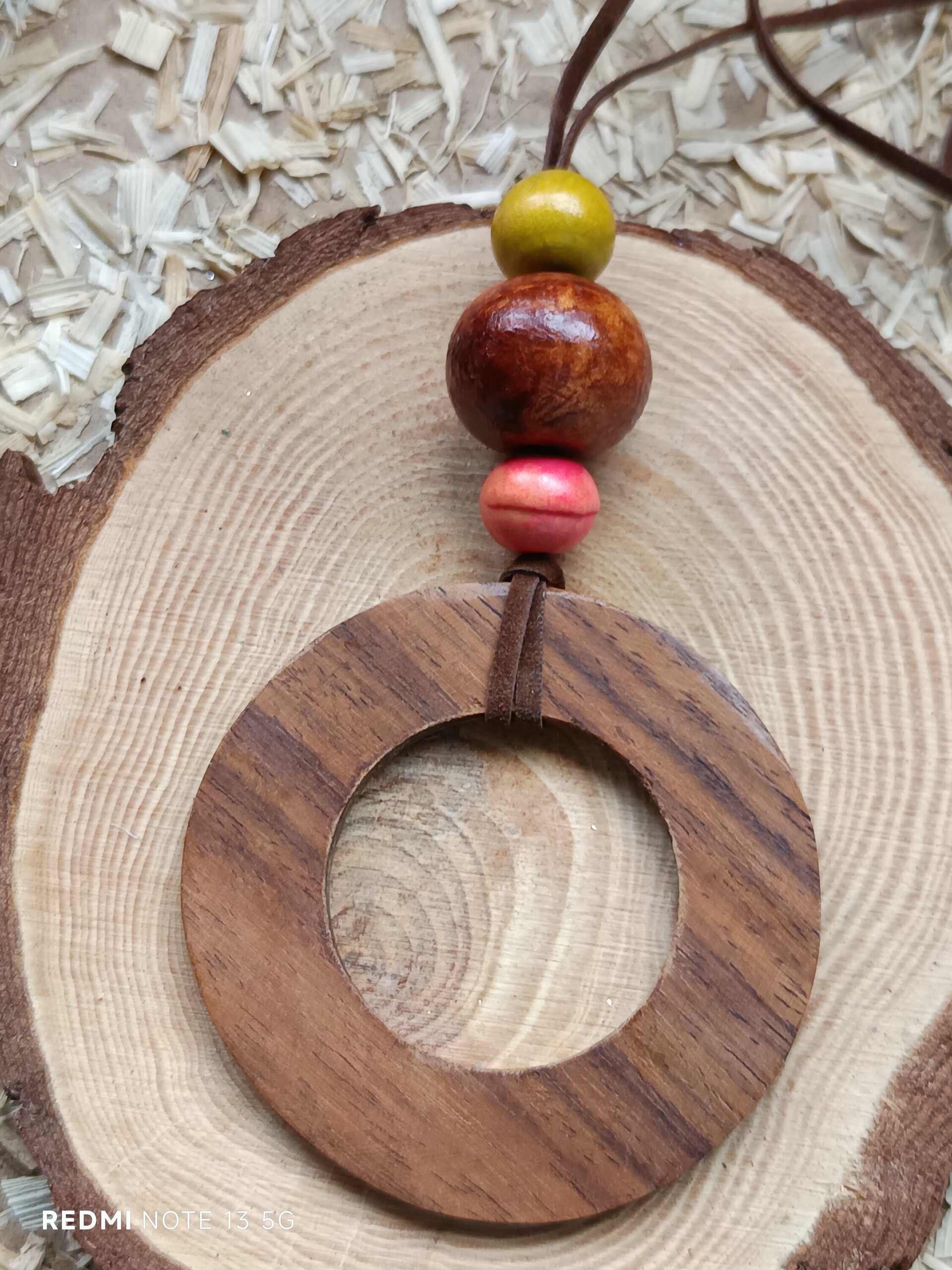 Collar madera natural - 2