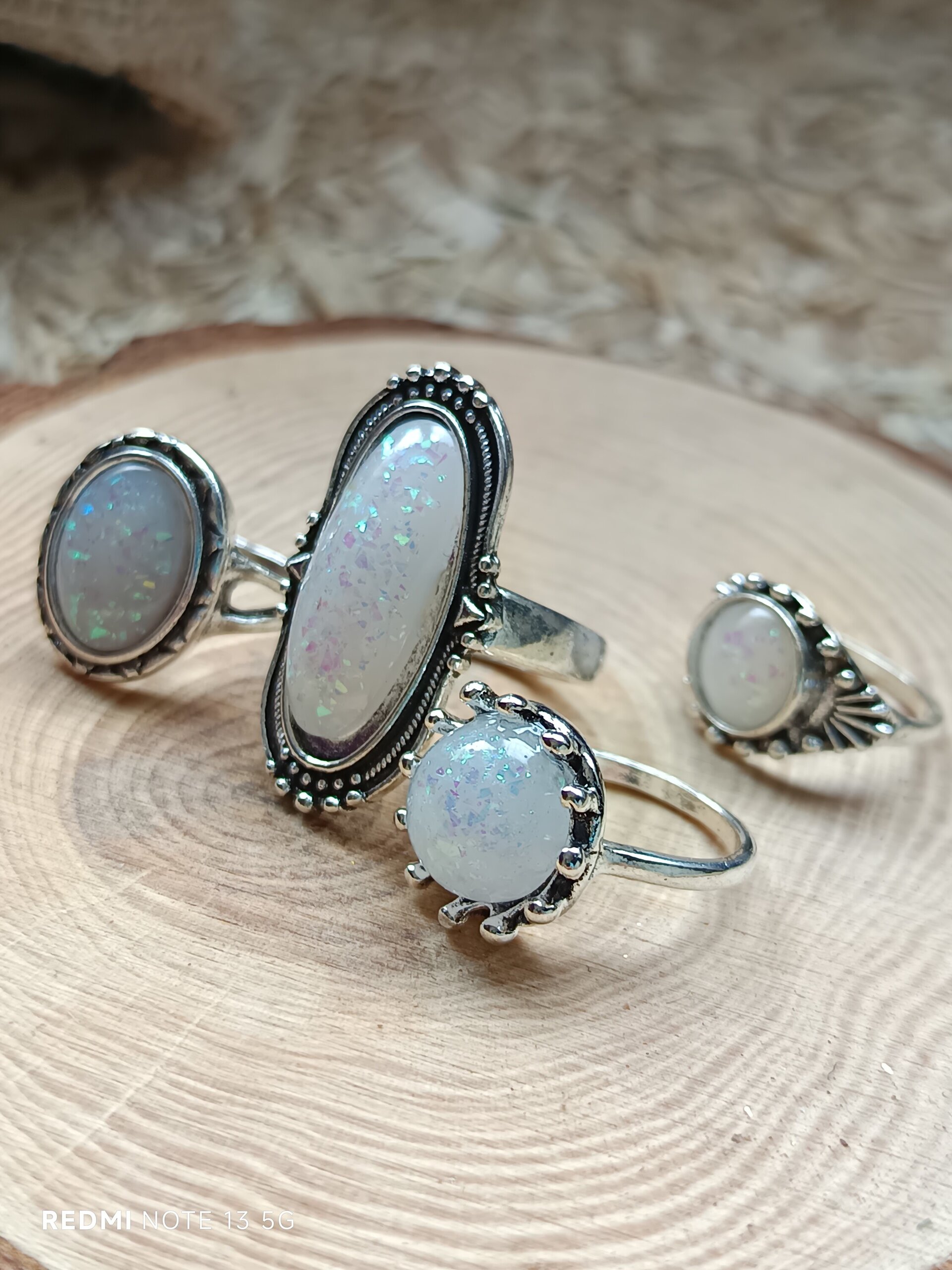 Anillos piedra blanca - 3