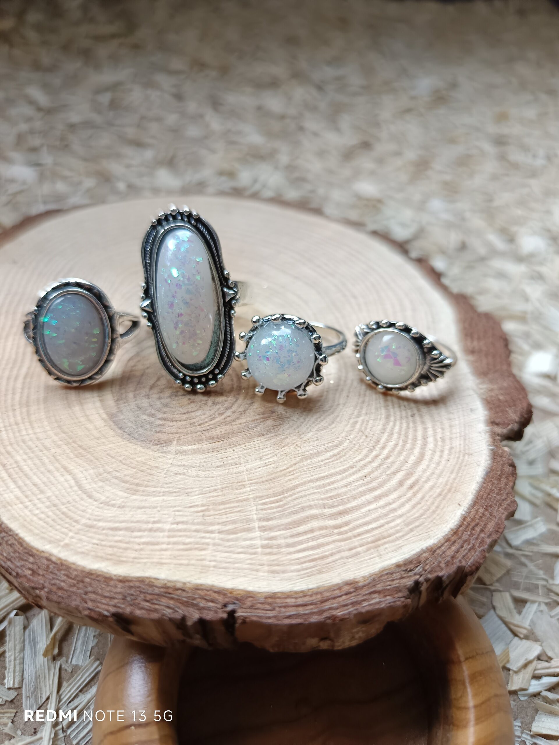 Anillos piedra blanca - 2