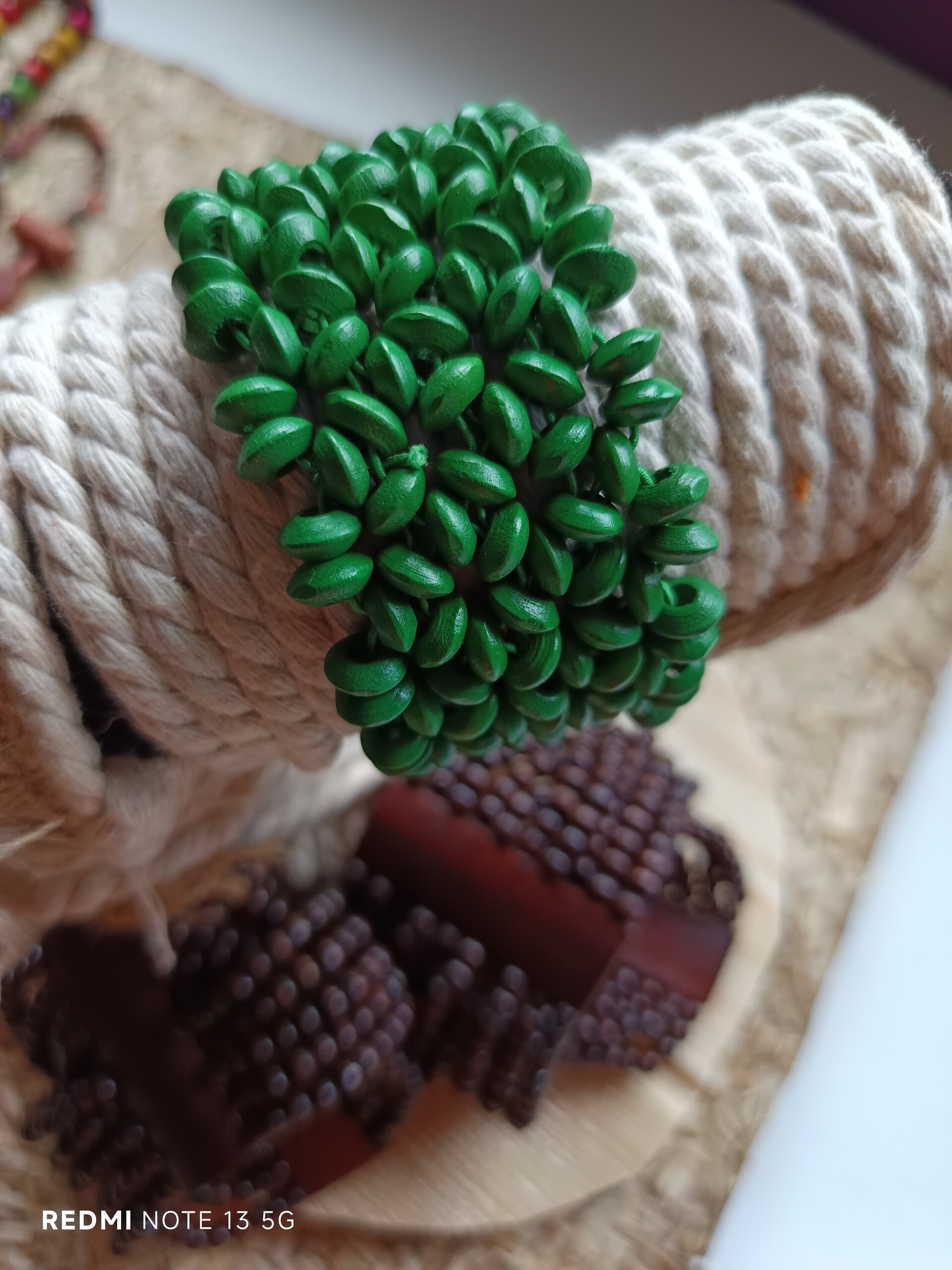 Pulsera verde ancha1 - 1