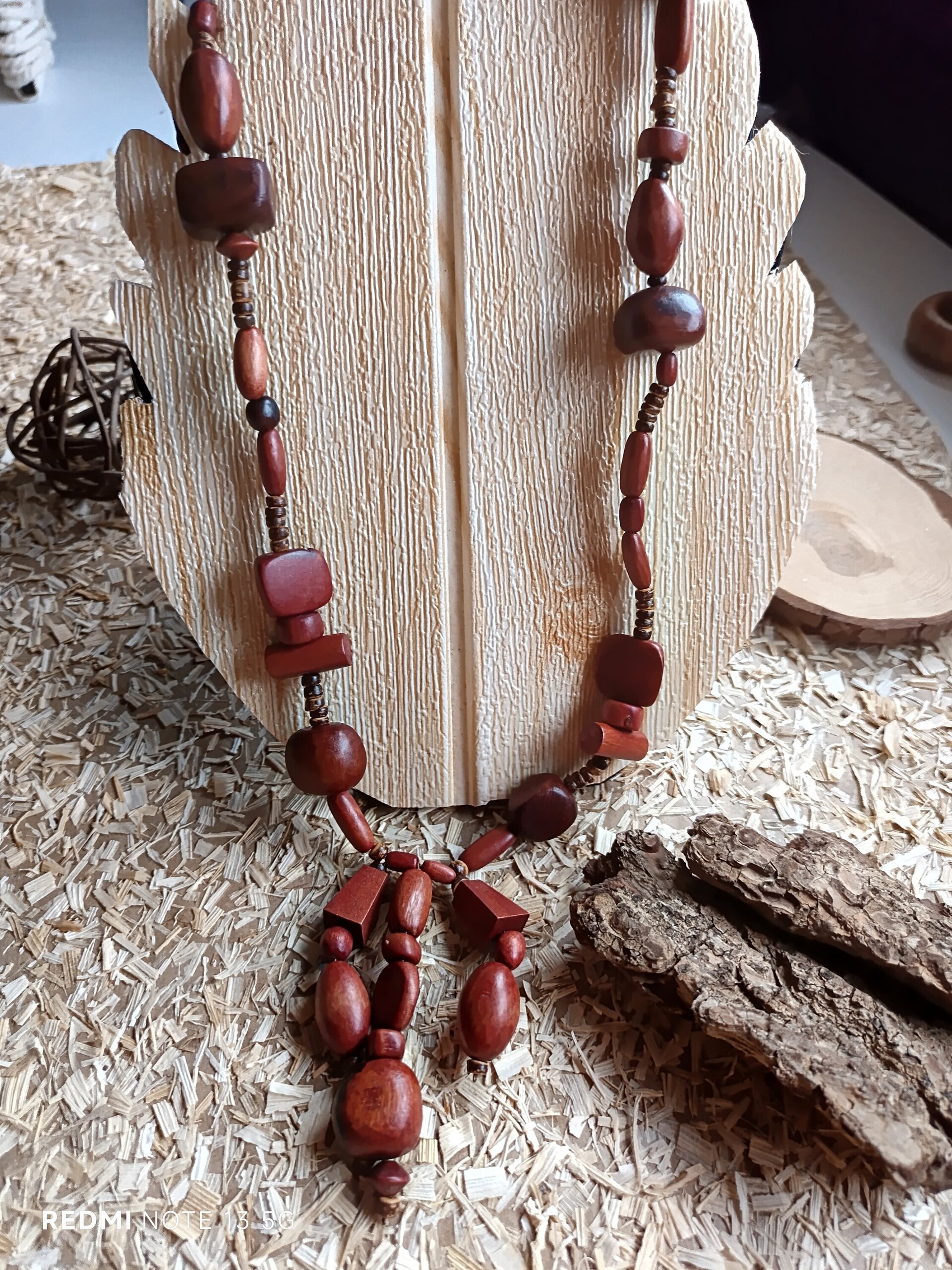 Collar largo madera - 3