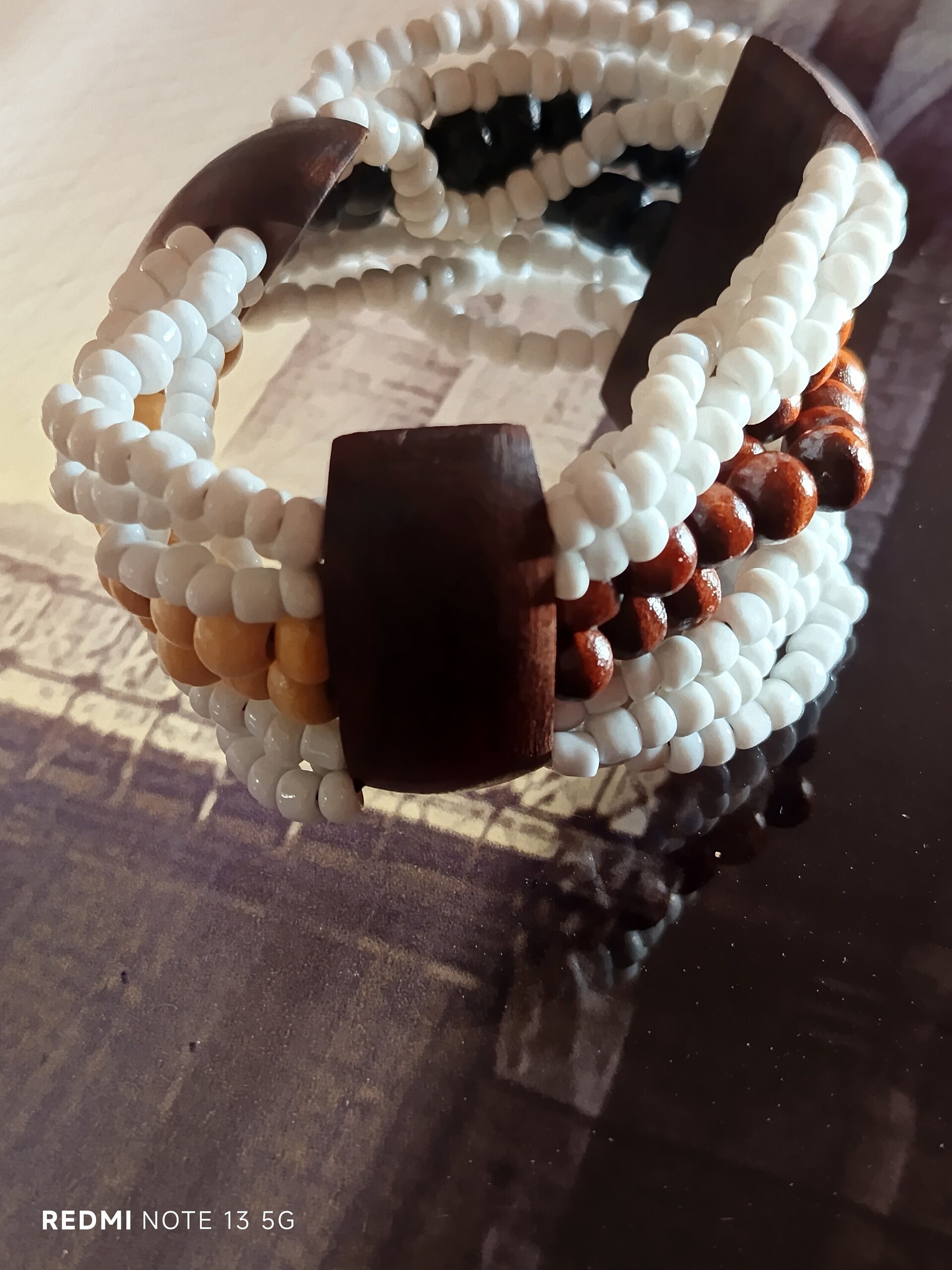 Pulsera ancha de cuentas - 4