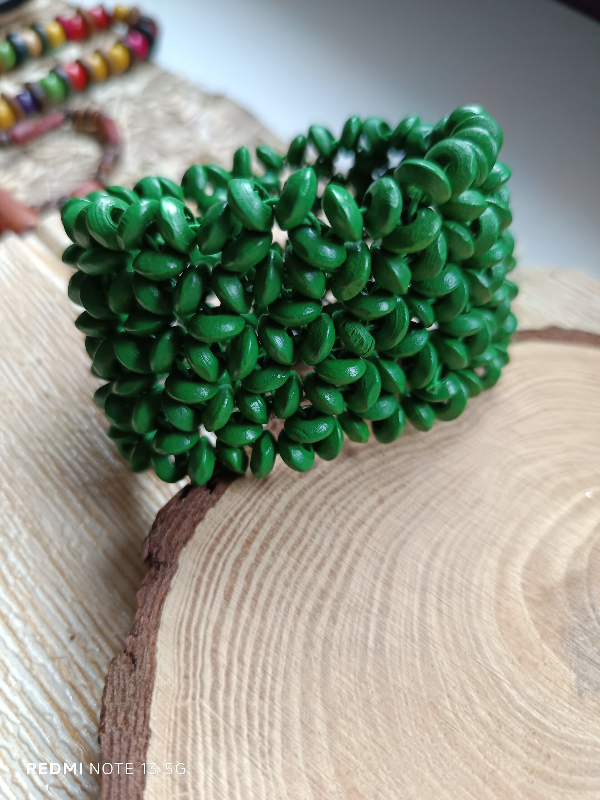 Pulsera verde ancha1 - 3