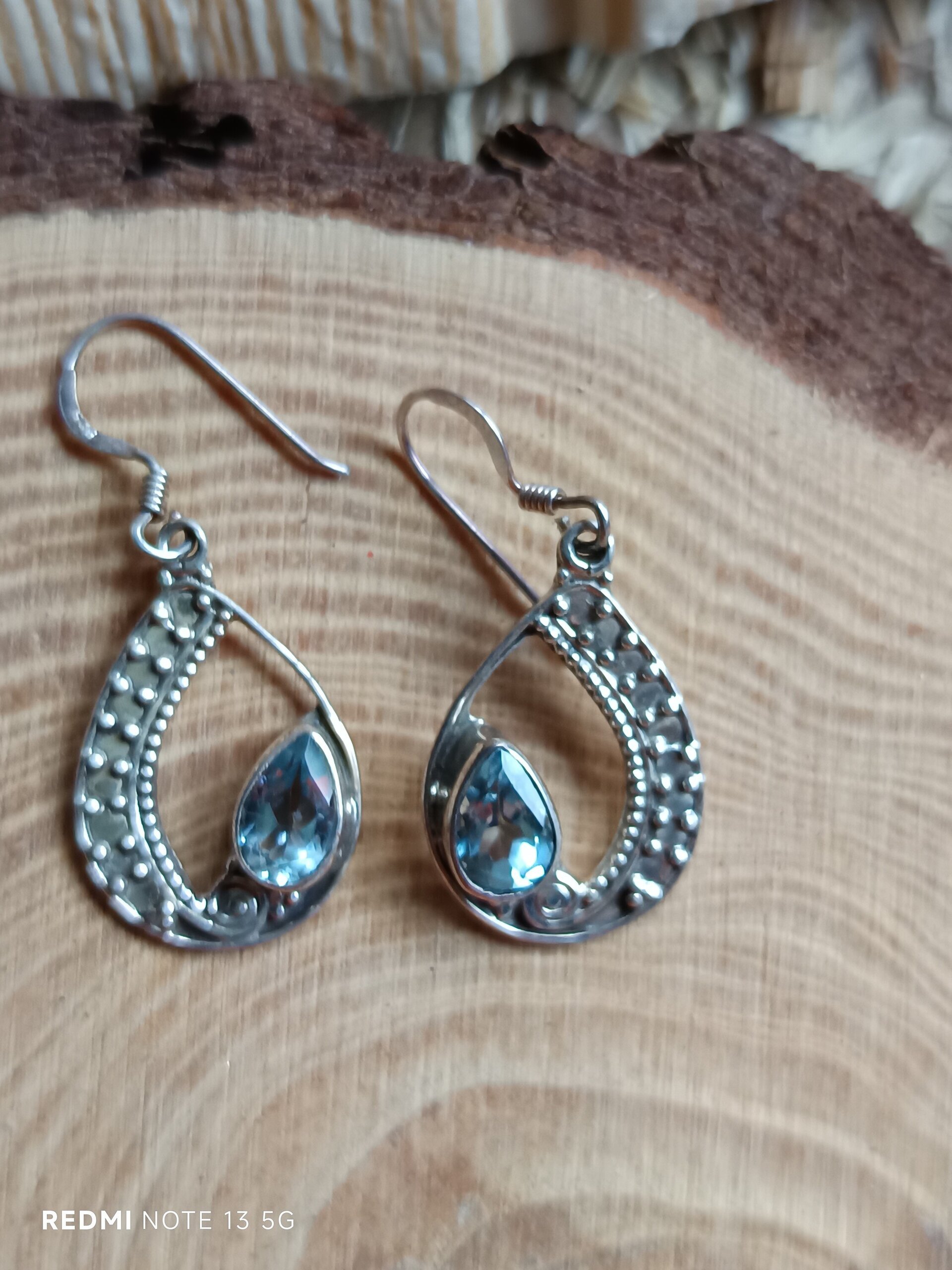 Pendientes plata y piedra 2 - 3