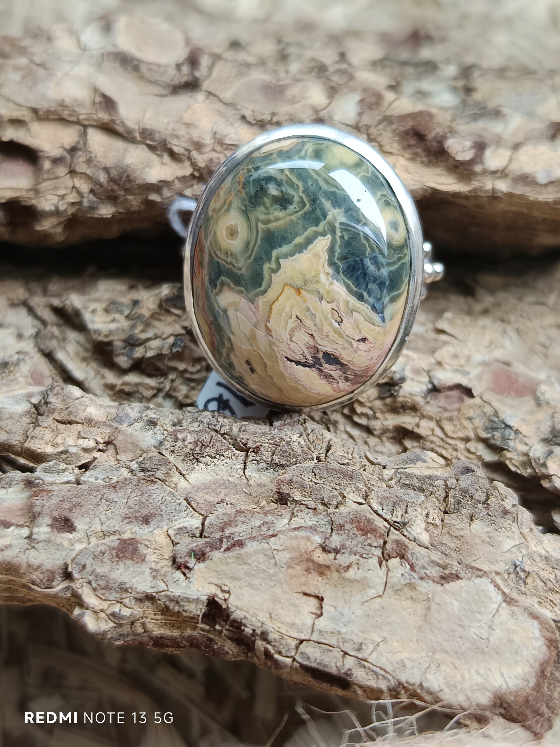 Anillo piedra de ágata musgosa - 4