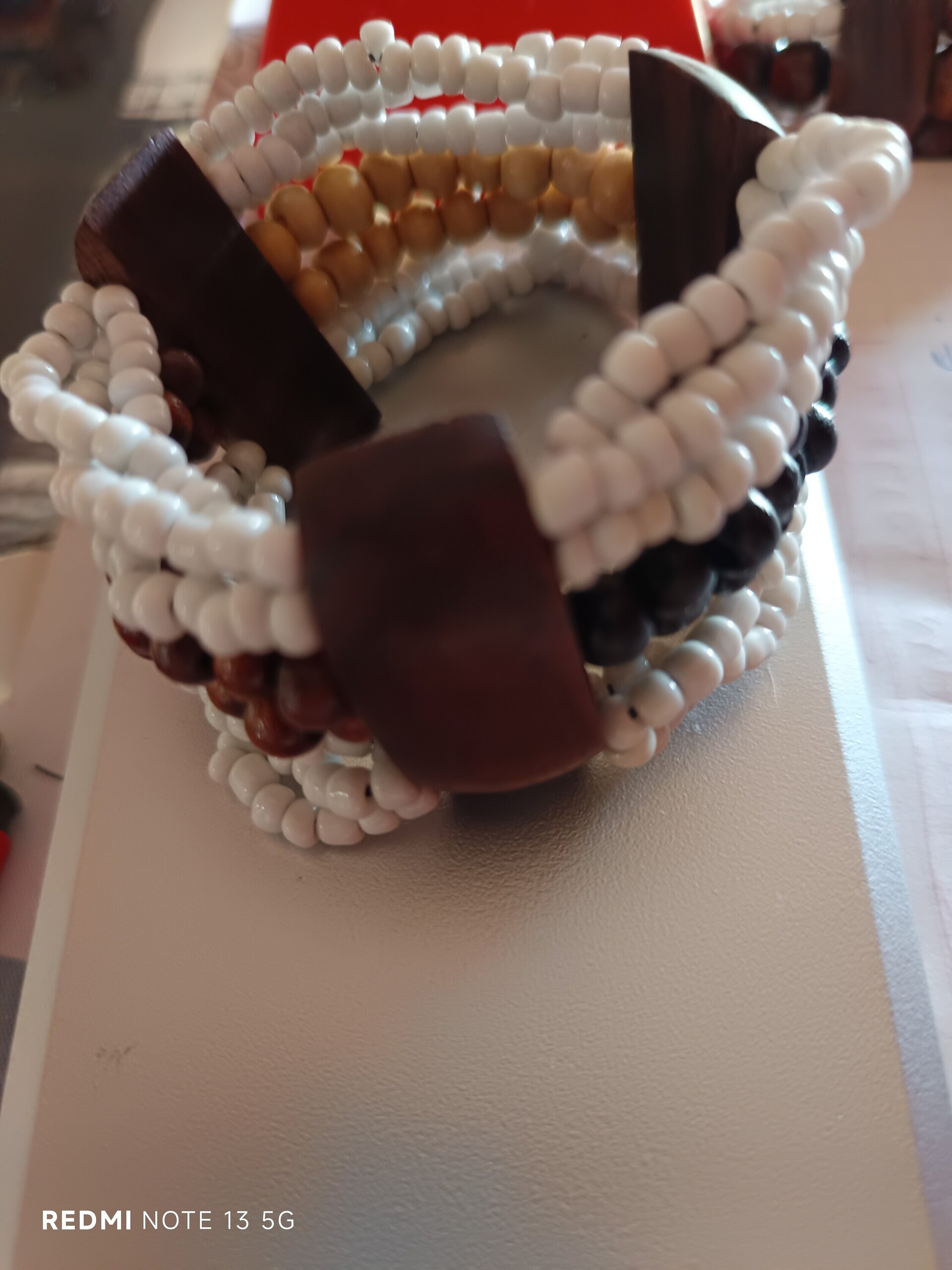 Pulsera ancha de cuentas - 3